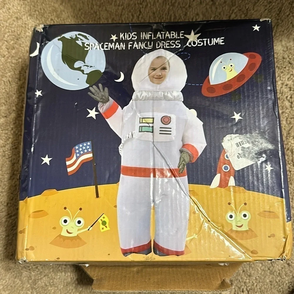 NWT kids inflatable spaceman costume Halloween costume unisex astronaut